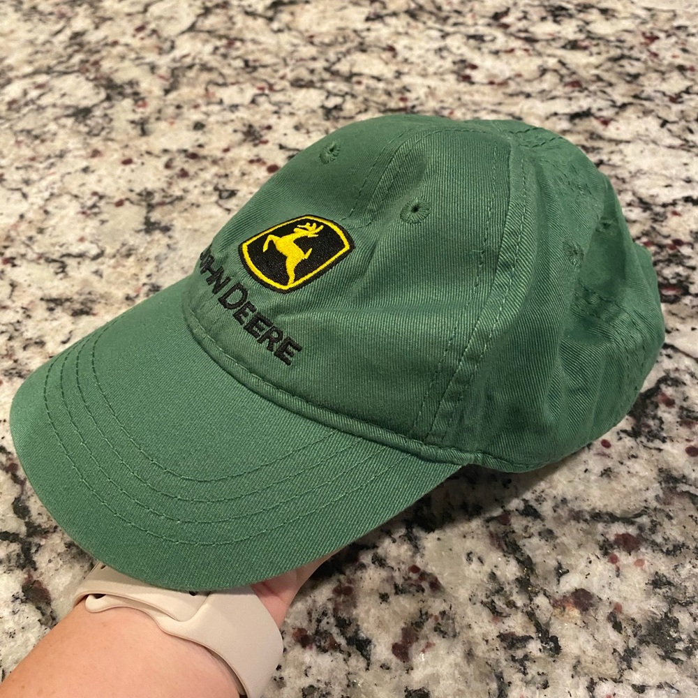 John Deere Green and Black Toddler Cap